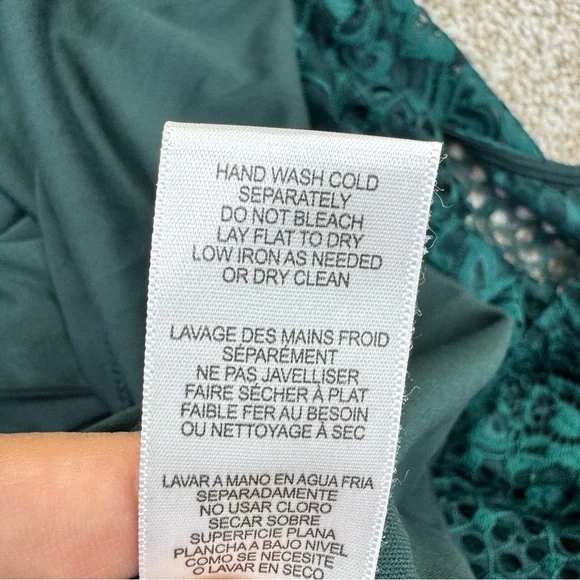 NEW Donna Ricco Hunter Teal Lace Midi Dress Size 4 - Picture 11 of 11